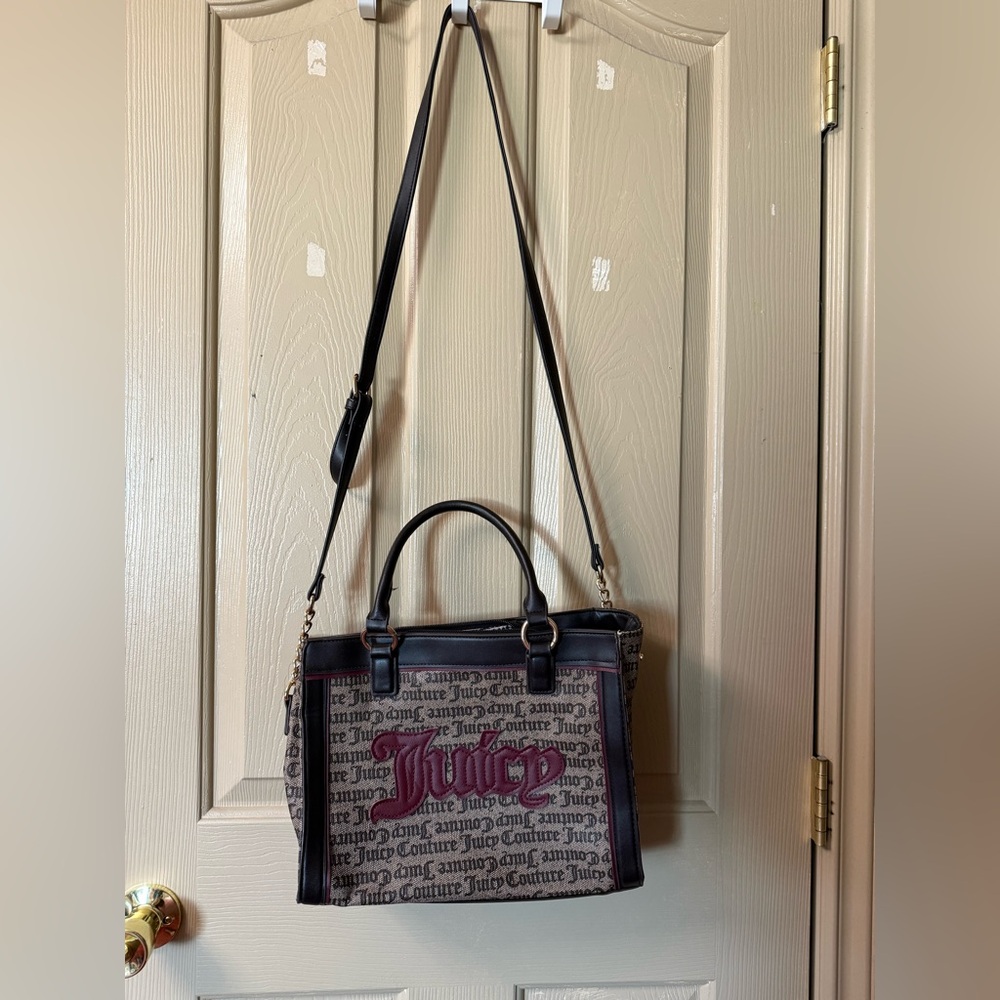 Juicy Couture Black and Brown Crossbody Bag